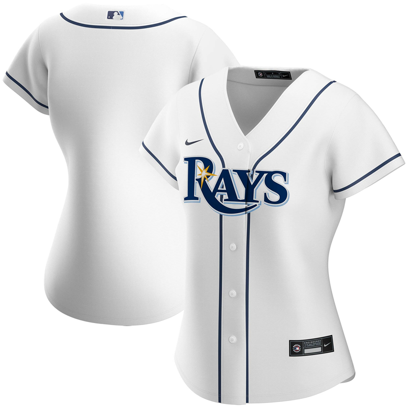 2020 MLB Women Tampa Bay Rays Nike White Home 2020 Replica Team Jersey 1->tampa bay rays->MLB Jersey